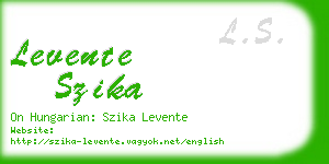 levente szika business card